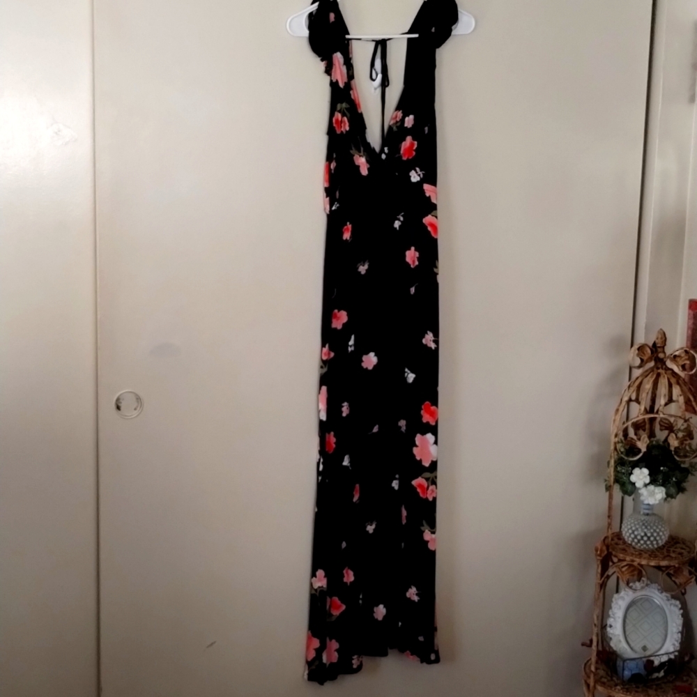 Billabong Black Floral Maxi Dress